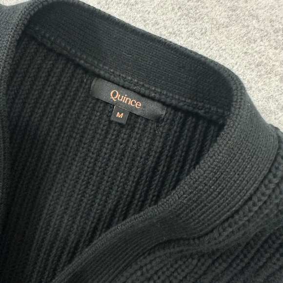 Quince 100% Organic Cotton Fisherman Boxy Cropped Cardigan Size Medium - Picture 7 of 9